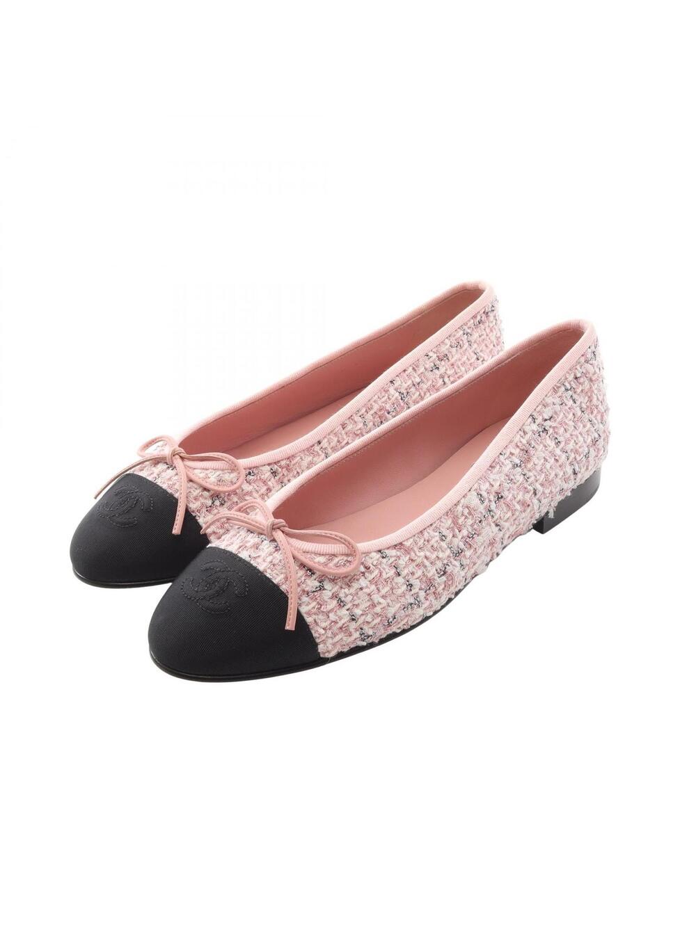 Chanel Ballerina Flat Pumps Shoes #38 #275387C10B